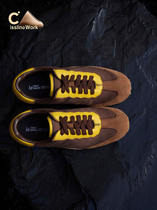 Cissline Wrok Women's Shoes Memphis 1980s New Vintage Color blocked Fashion Training Shoes