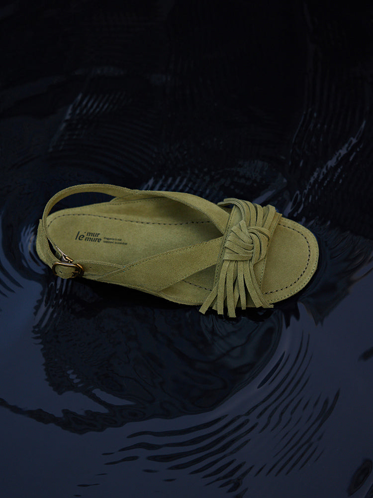 Cissline Work Heart of the Wilderness · Nomad Windy Layer Matte Bull Anti Velvet Handmade Knot Tassel Sandals