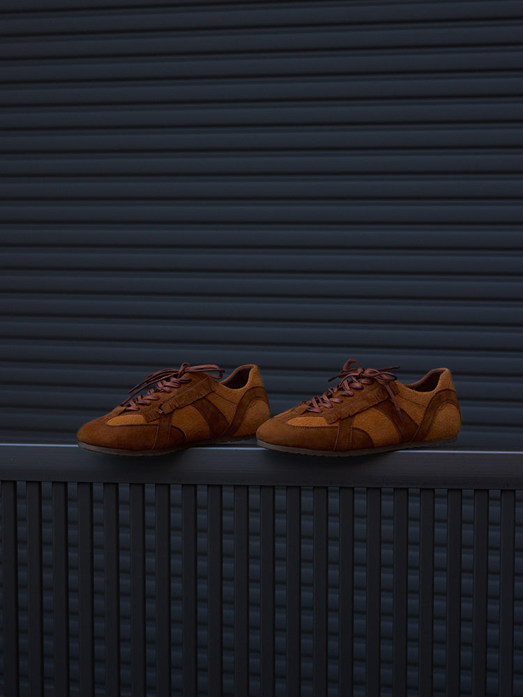 Cissline Work Time Capsule 80s American Retro Sports Leather Thin Bottom German Training Shoes