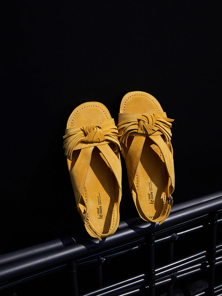Cissline Work Heart of the Wilderness · Nomad Windy Layer Matte Bull Anti Velvet Handmade Knot Tassel Sandals