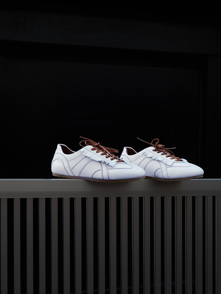 Cissline Work Time Capsule 80s American Retro Sports Leather Thin Bottom German Training Shoes