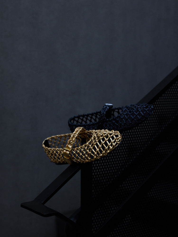 Cissline Work Time Weaving Shoes | Retro Futurism Architectural Aesthetics Hand-woven Mary Jane Single Shoes