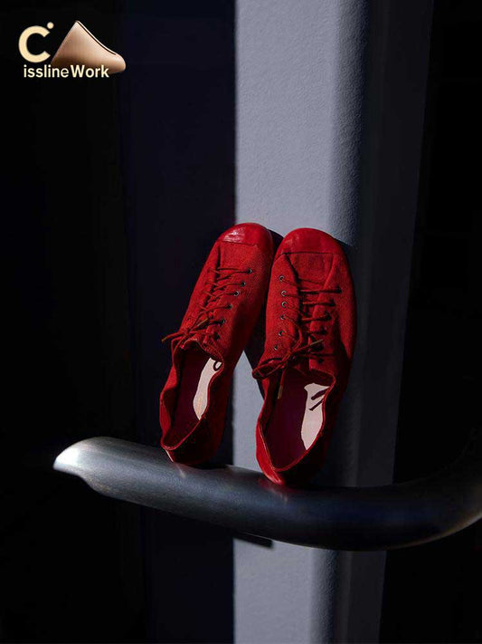 Cissline Wrok Women's Shoes [Year of the Snake Limited Edition] Baldo Cherry Red Relaxed Feel Pure Handmade Horsehide Oxford Shoes