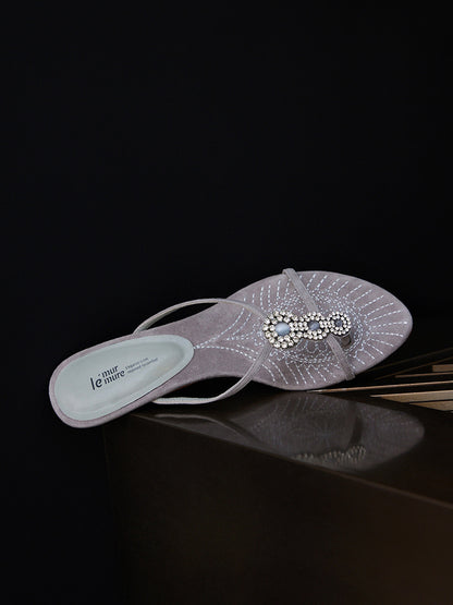Cissline Work Caribbean Sunset Embossed Fireworks Baroque Sheepskin Embroidery Cat Heel Sandals