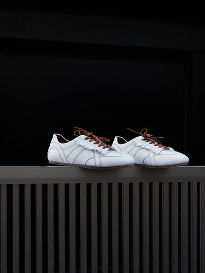 Cissline Work Time Capsule 80s American Retro Sports  Leather Thin Bottom German Training Shoes