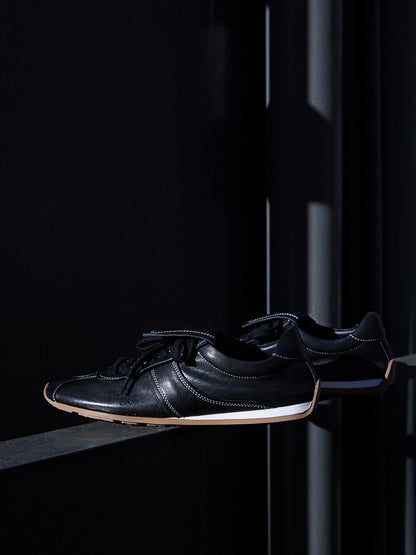 Cissline Work 90's American street washed and color washed top layer cowhide Forrest Gump shoes flat bottom German training shoes