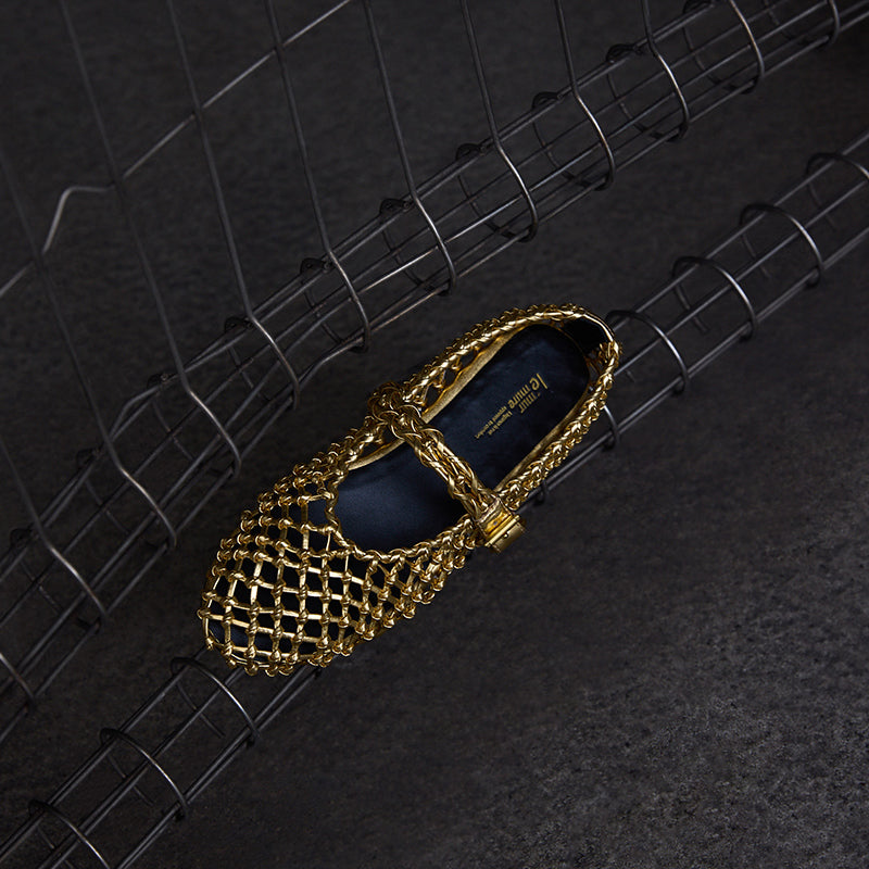 Cissline Work Time Weaving Shoes | Retro Futurism Architectural Aesthetics Hand-woven Mary Jane Single Shoes